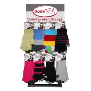 Boss Tech Knit Touch Screen Gloves 40PC Display