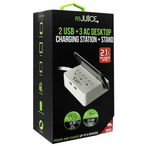 ReJuice 2 USB + 3 AC Desktop Charger