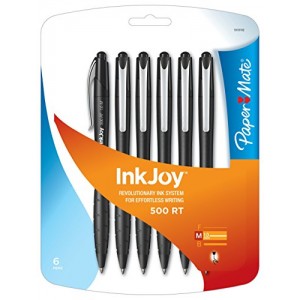 Paper Mate Ink Joy Black Ballpoint Pens 6pk