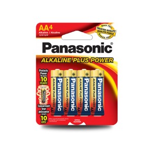 Panasonic AA 4PK Alkaline Plus Power Batteries