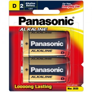 Panasonic D 2PK Alkaline Plus Power Batteries
